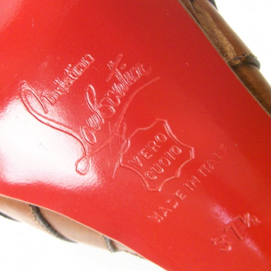 Christian Louboutin Leather City Girl Platform Sandals 37.5 6 of 7