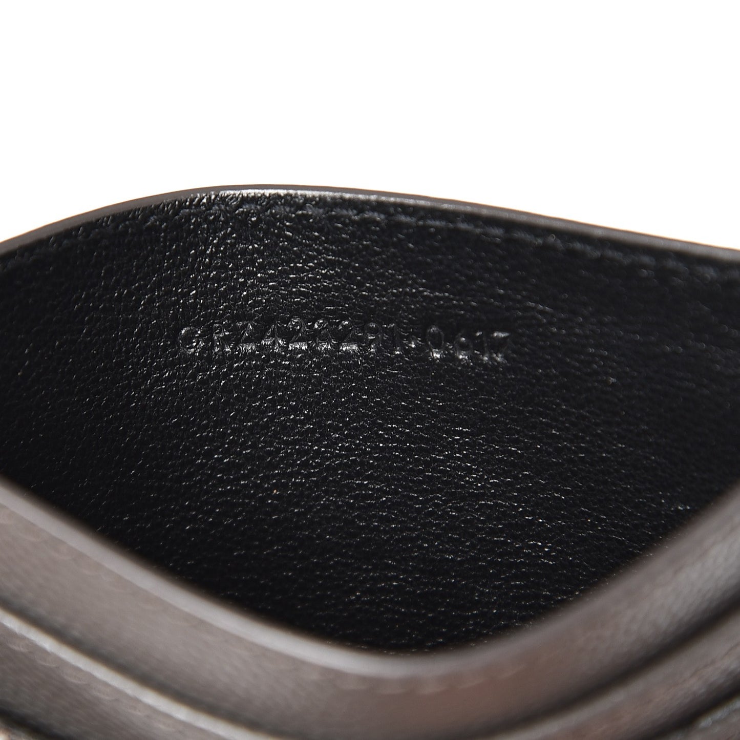 Grain De Poudre Matelasse Chevron Monogram Credit Card Case Earth