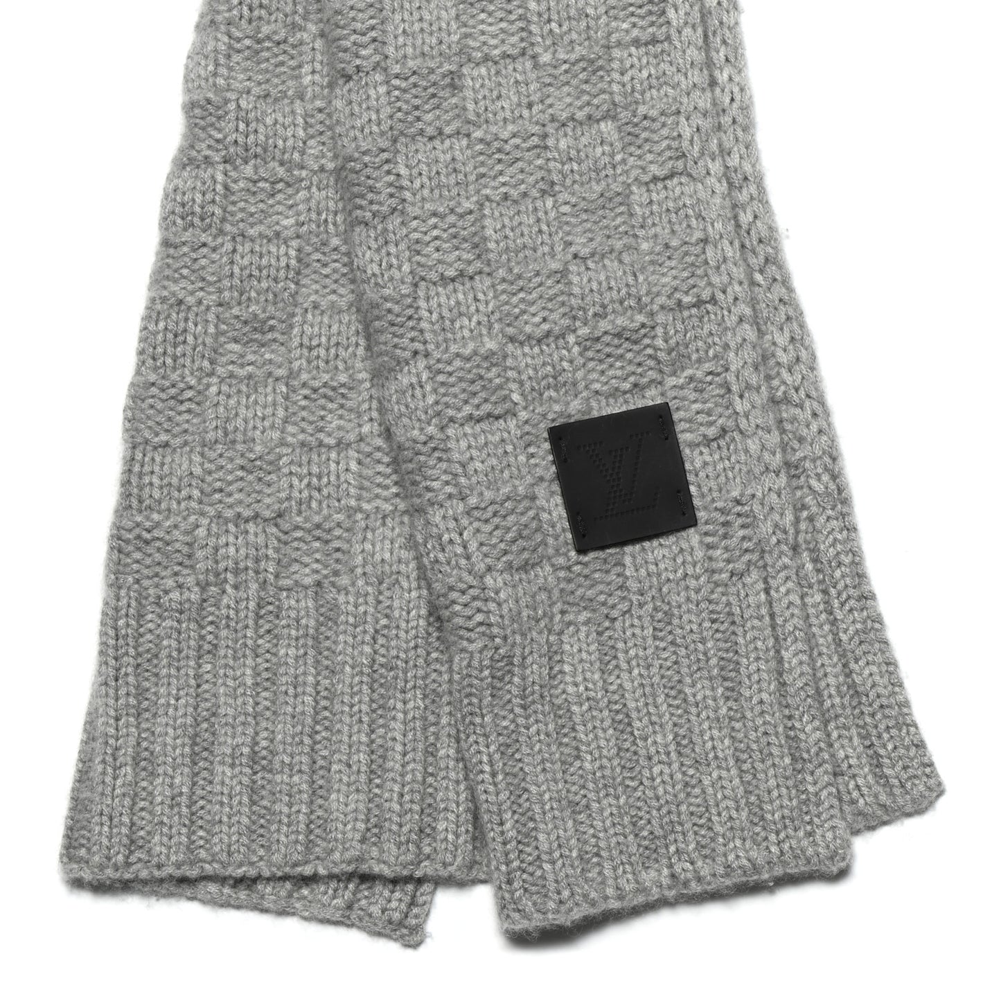 Cashmere Damier Helsinki Scarf Grey