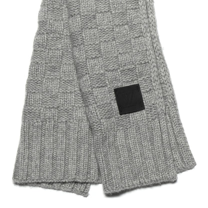 Louis Vuitton Cashmere Damier Helsinki Scarf Grey 2 of 4