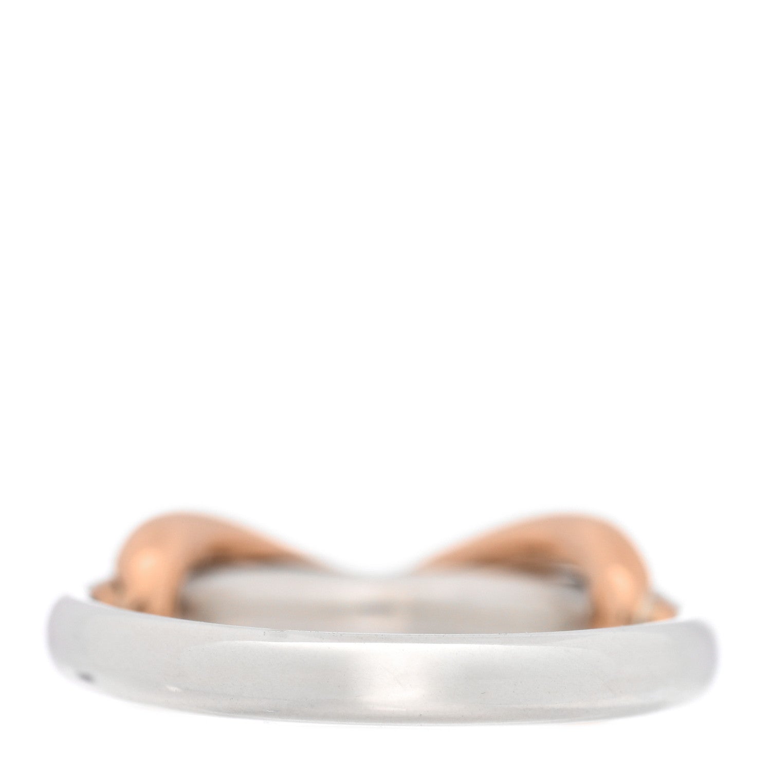 Tiffany Sterling Silver 18K Rose Gold Infinity Ring 45 3.25 3 of 4
