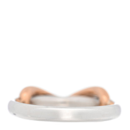 Tiffany Sterling Silver 18K Rose Gold Infinity Ring 45 3.25 3 of 4