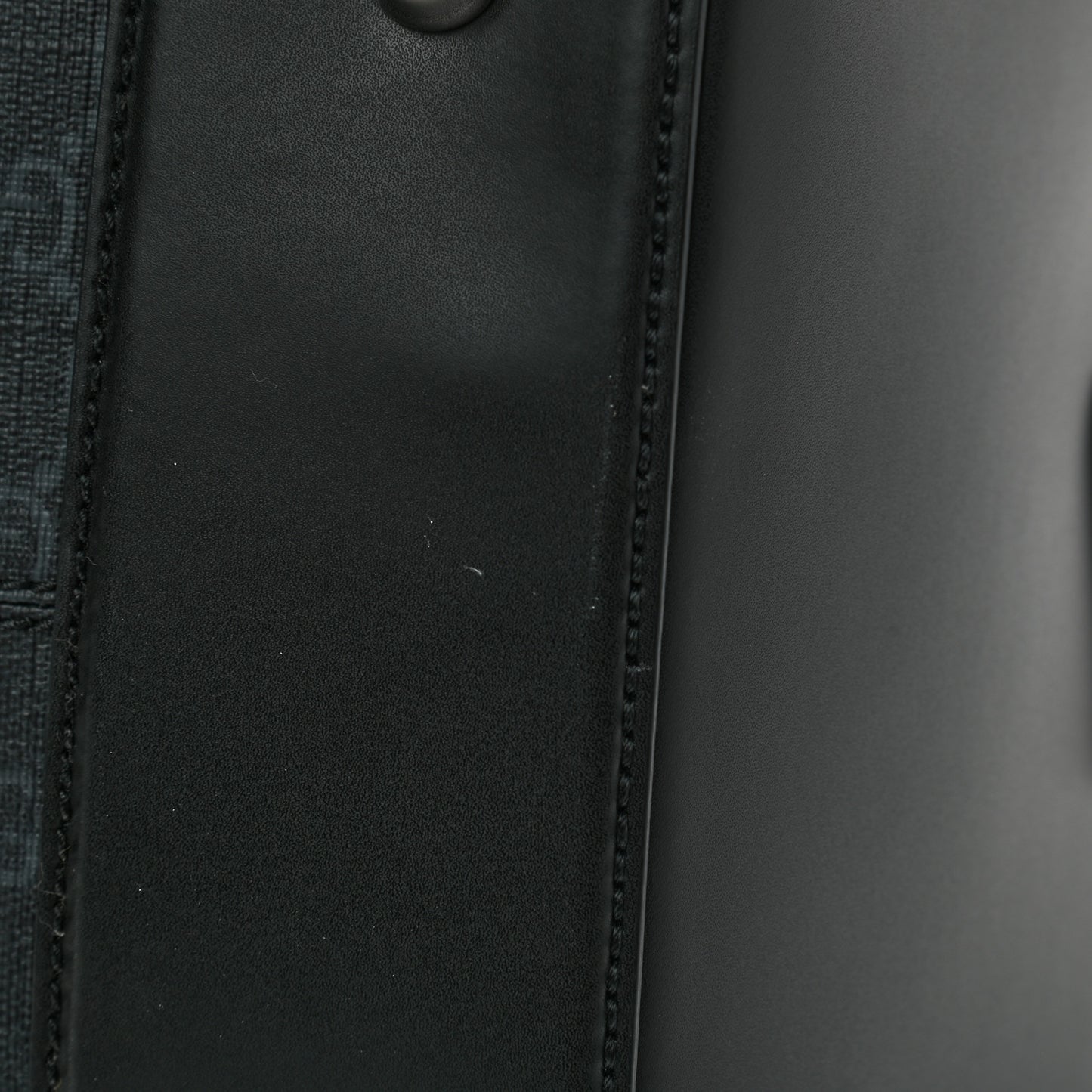 Soft GG Supreme Monogram Appia Calfskin Web Medium Carry On Duffle Bag Black Grey
