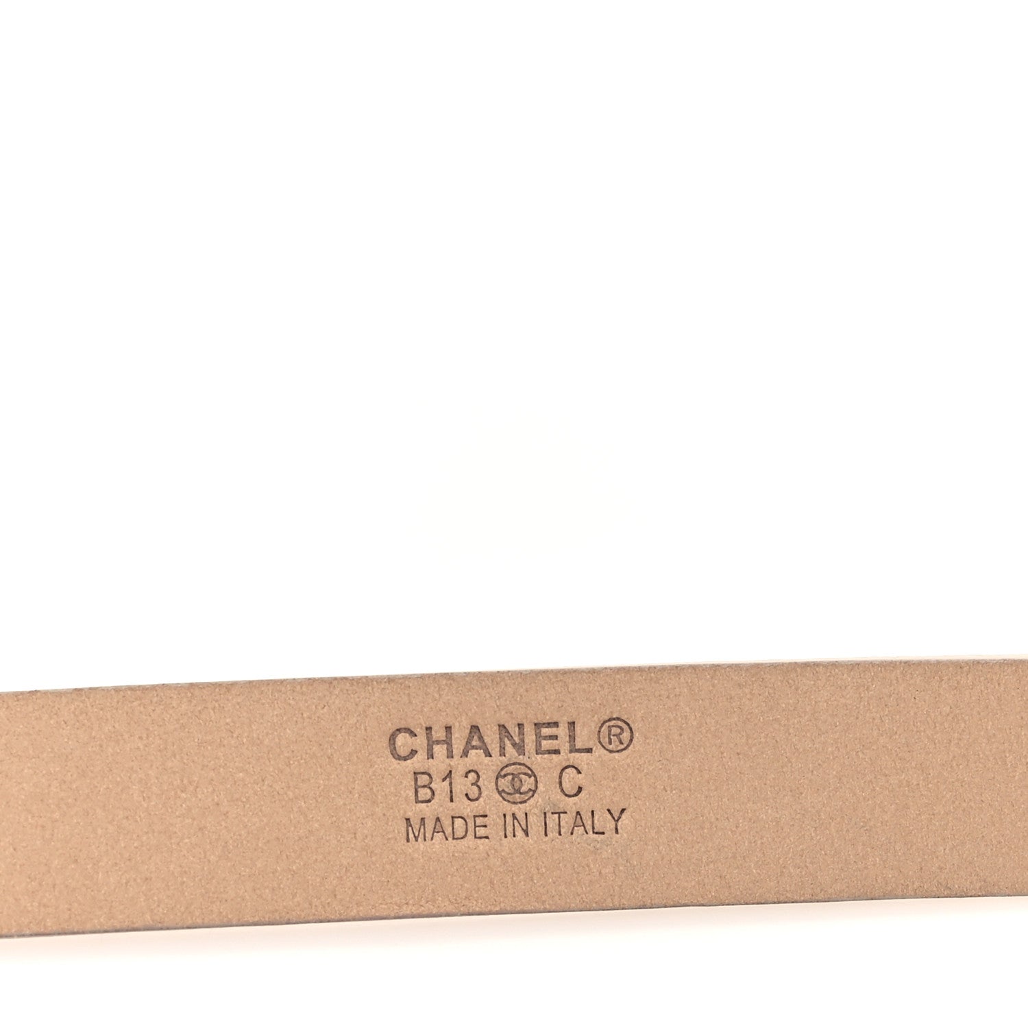 Chanel Lambskin CC Logo Skinny Belt 80 32 Ivory 5 of 6