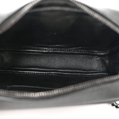 Saint Laurent Grain De Poudre Matelasse Monochrome Monogram Mini Lou Camera Bag Black 5 of 11