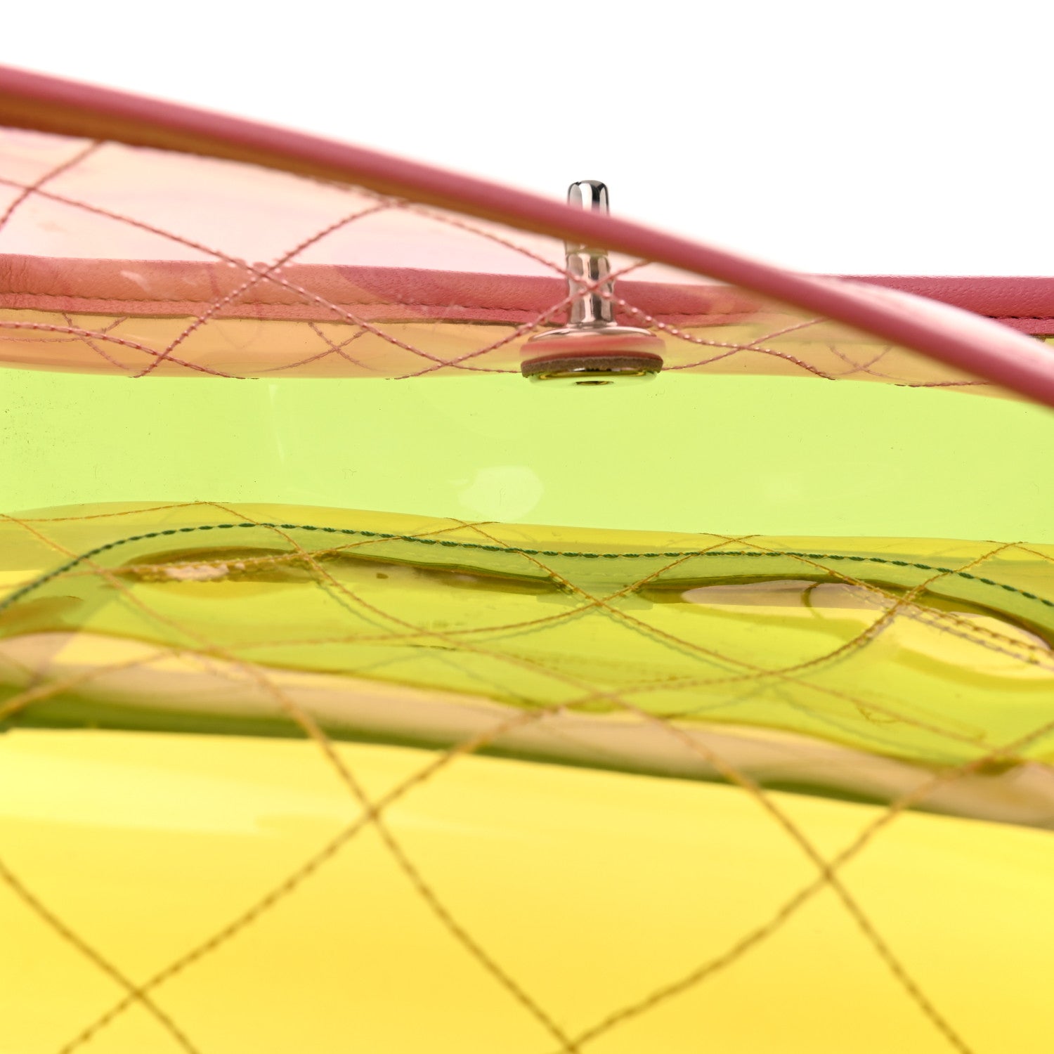 Chanel Lambskin PVC Quilted Mini Coco Splash Flap Yellow Green Pink 5 of 11