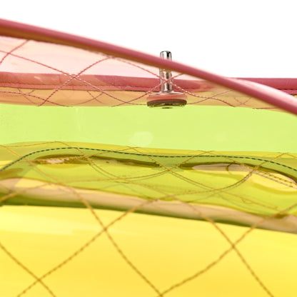 Chanel Lambskin PVC Quilted Mini Coco Splash Flap Yellow Green Pink 5 of 11