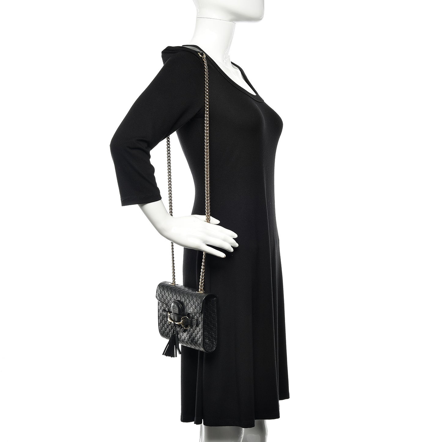Microguccissima Mini Emily Shoulder Bag Black
