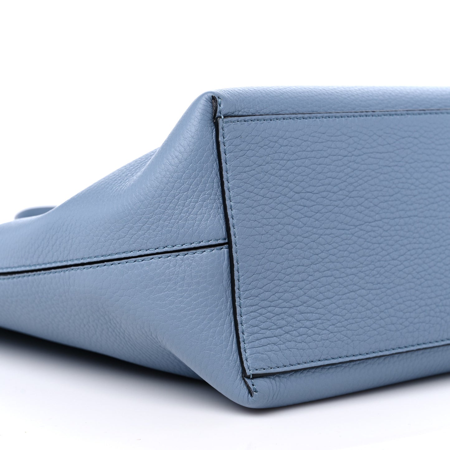 Grained Calfskin Rockstud Shoulder Tote Niagara