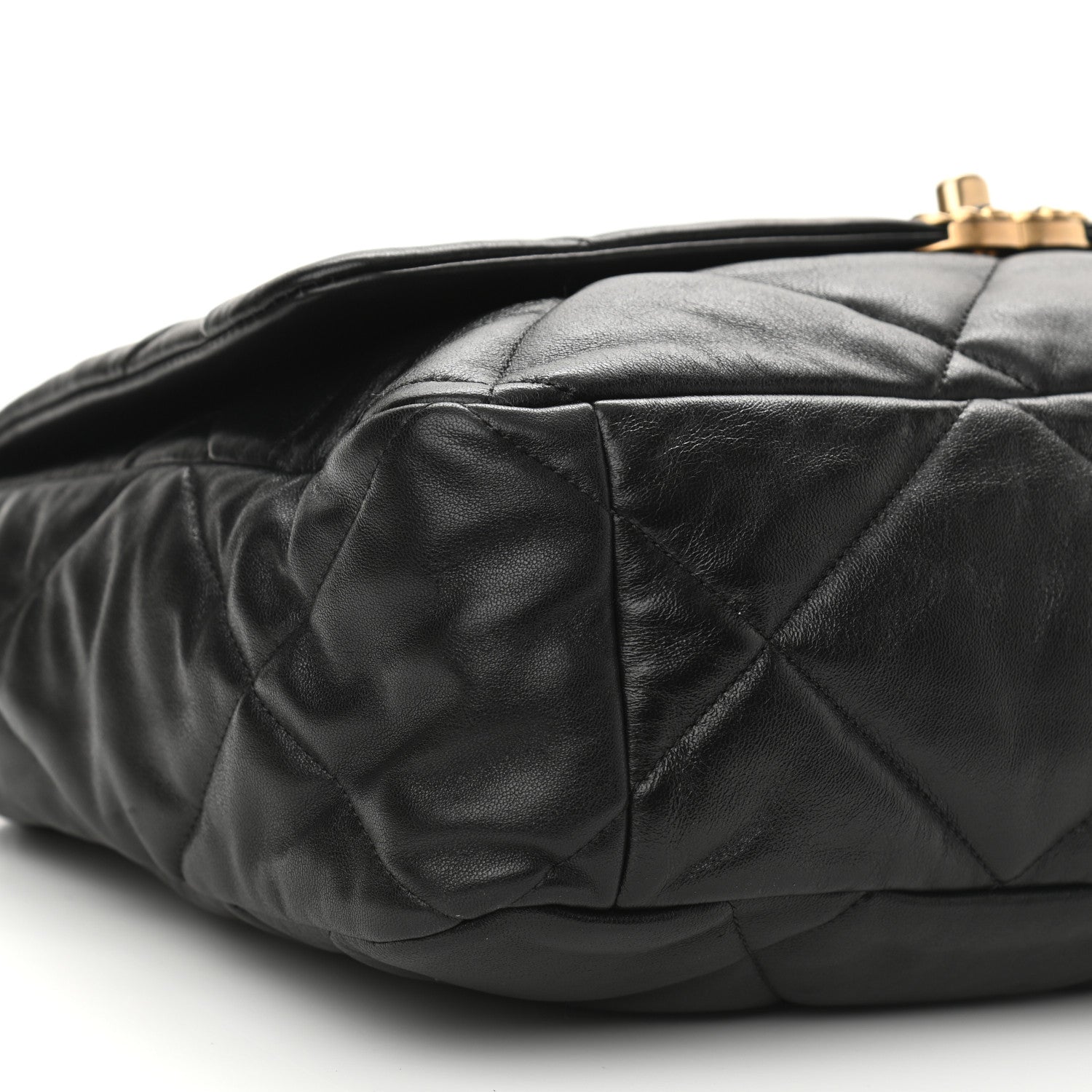 Chanel Lambskin Quilted Maxi Chanel 19 Flap Black 9 of 10
