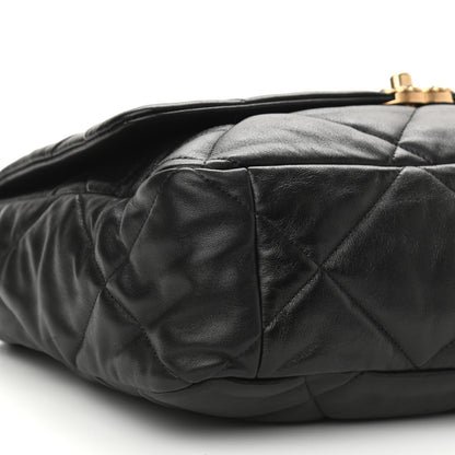 Chanel Lambskin Quilted Maxi Chanel 19 Flap Black 9 of 10