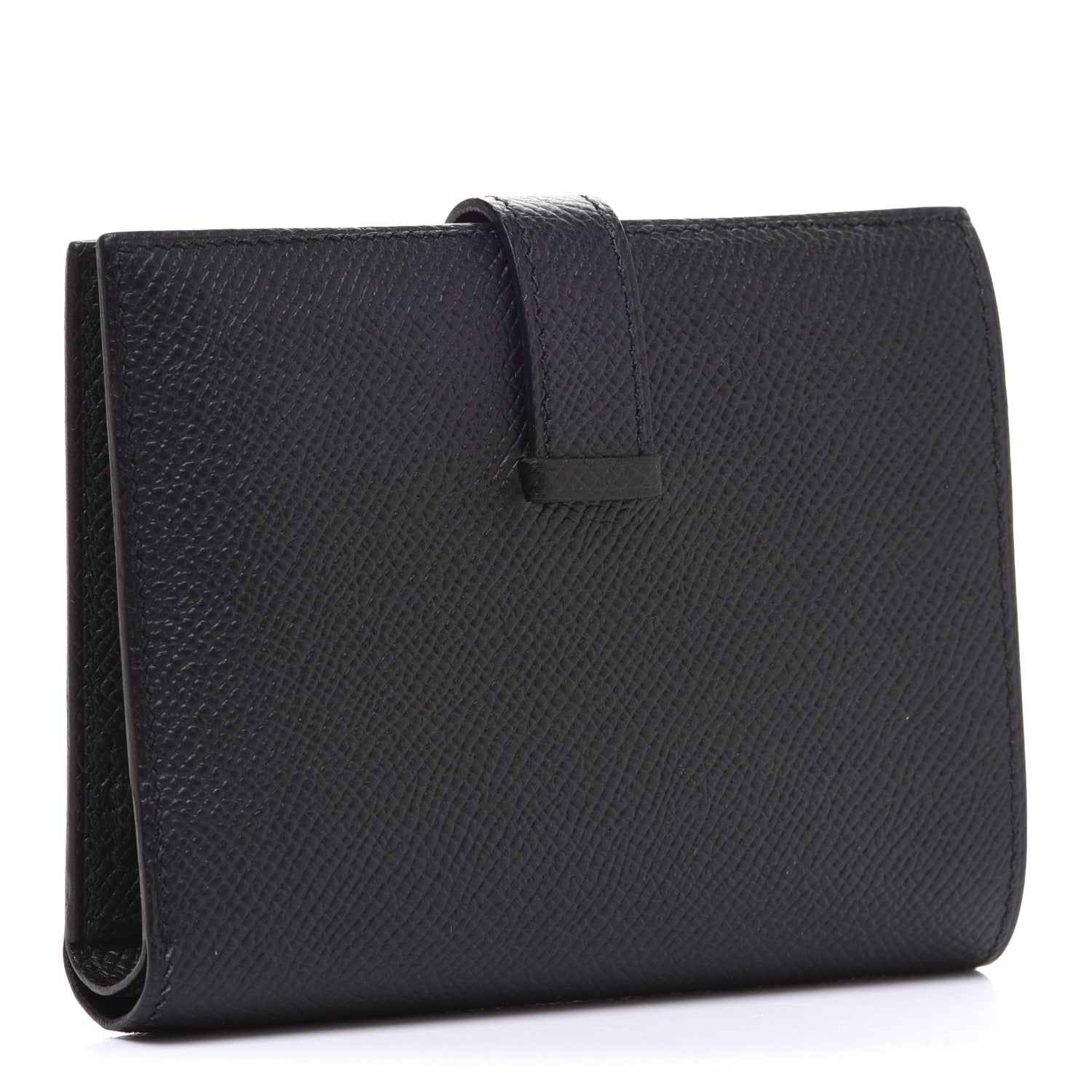 Hermes Epsom Bearn Compact Wallet Black 3 of 8