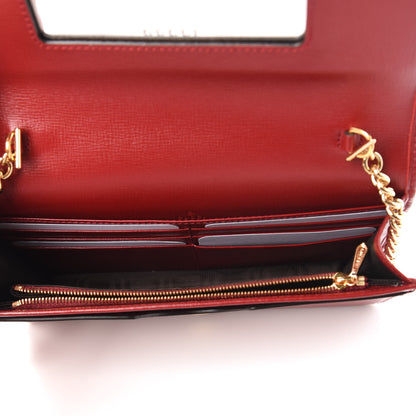 Gucci Azalea Calfskin Marina Chain Wallet New Cherry Red 5 of 9