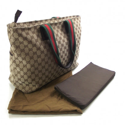 Gucci Monogram Web Large Diaper Tote Brown 3 of 11