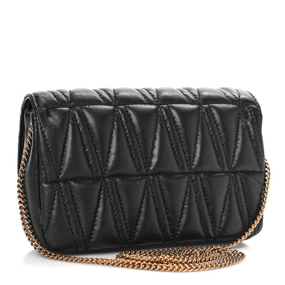Versace Nappa Quilted Virtus Evening Bag Black 3 of 9