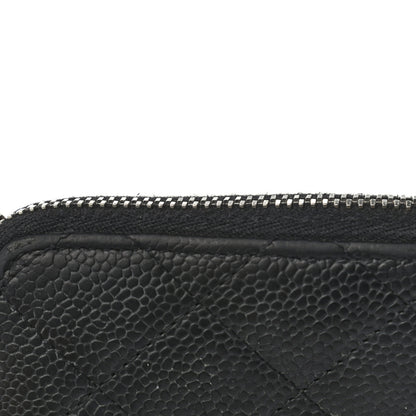 Chanel Caviar Quilted Large Gusset Zip Around Wallet Black 10 of 10