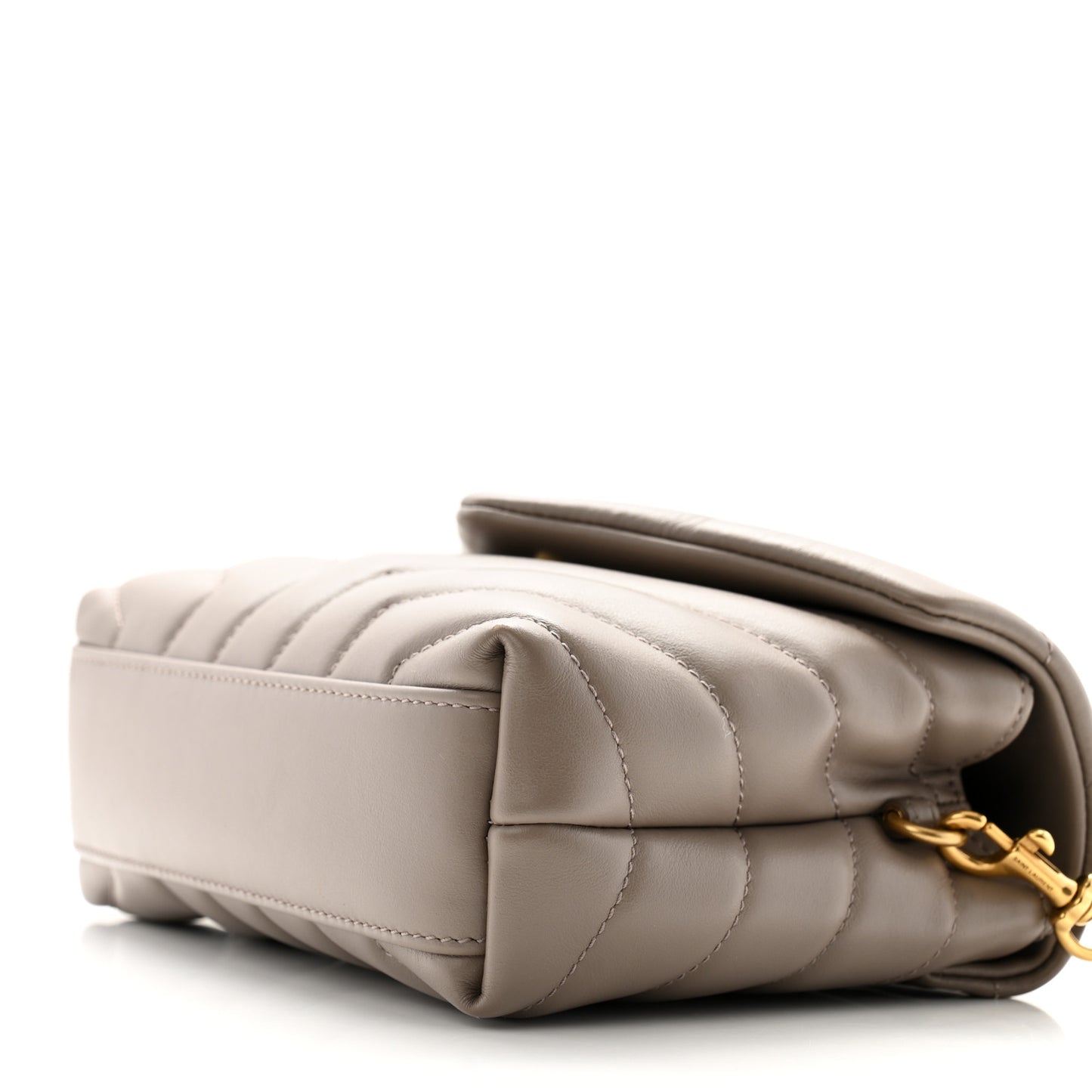 Calfskin Y Quilted Monogram Toy Loulou Crossbody Bag Taupe