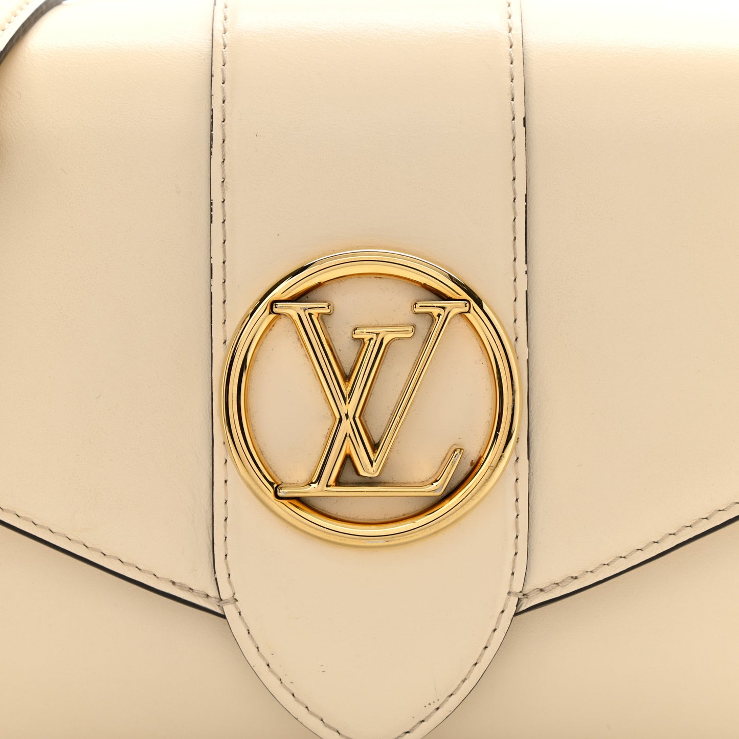 Smooth Calfskin LV Pont 9 Cream