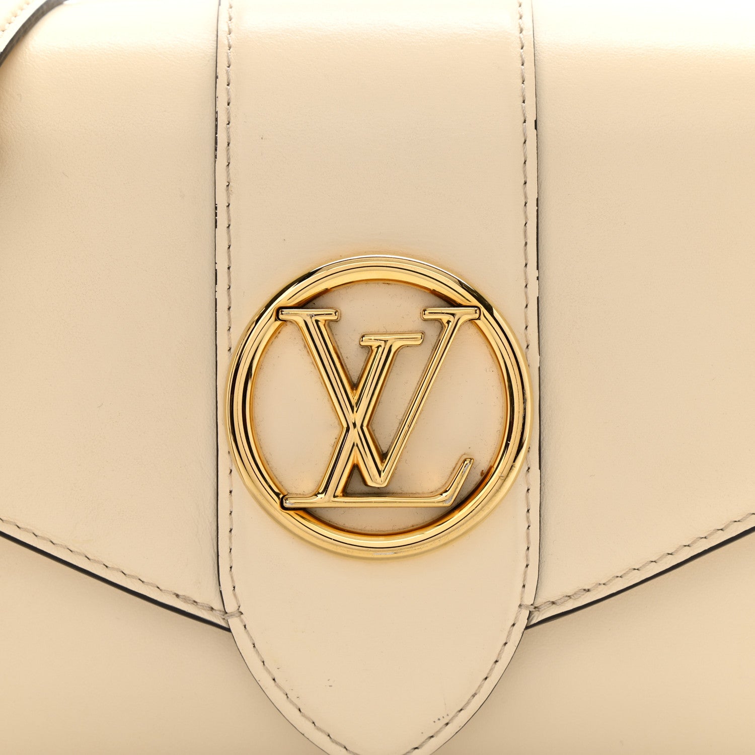 Louis Vuitton Smooth Calfskin LV Pont 9 Cream 8 of 9