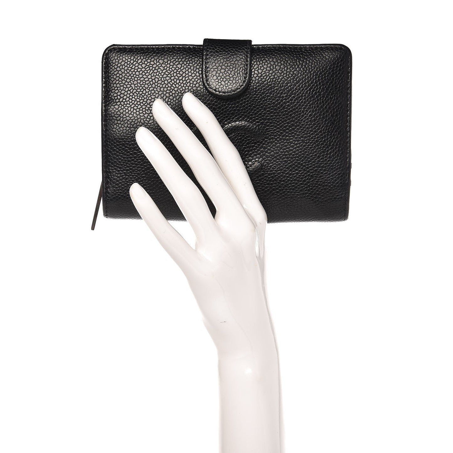 Caviar Timeless CC Zipped Pocket Wallet Black