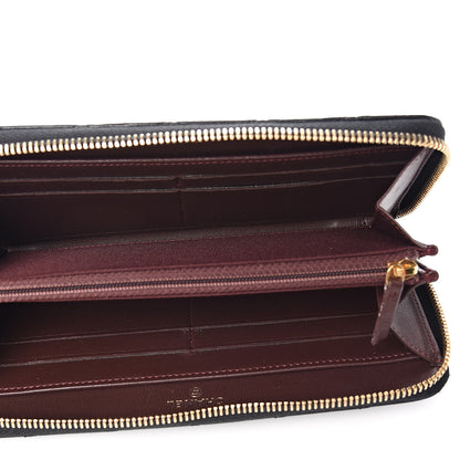 Chanel Lambskin Quilted Large Gusset Zip Around Wallet Black 5 of 13
