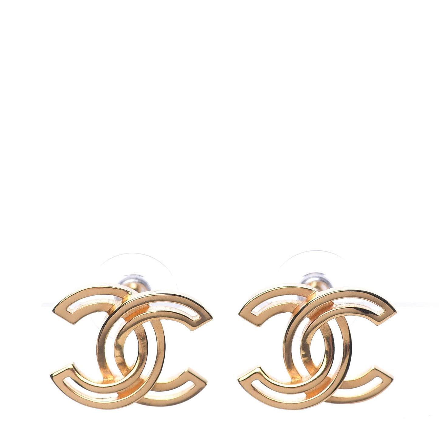 Metal Obazine CC Earrings Gold