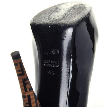 Fendi Patent FF Superstar Platform Pumps 36.5 Black 7 of 7