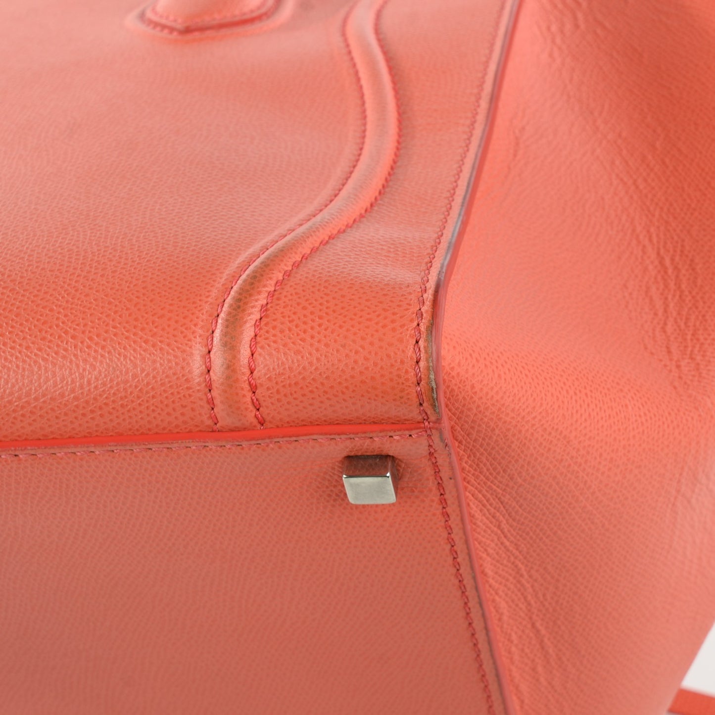 Grained Calfskin Medium Phantom Luggage Coral