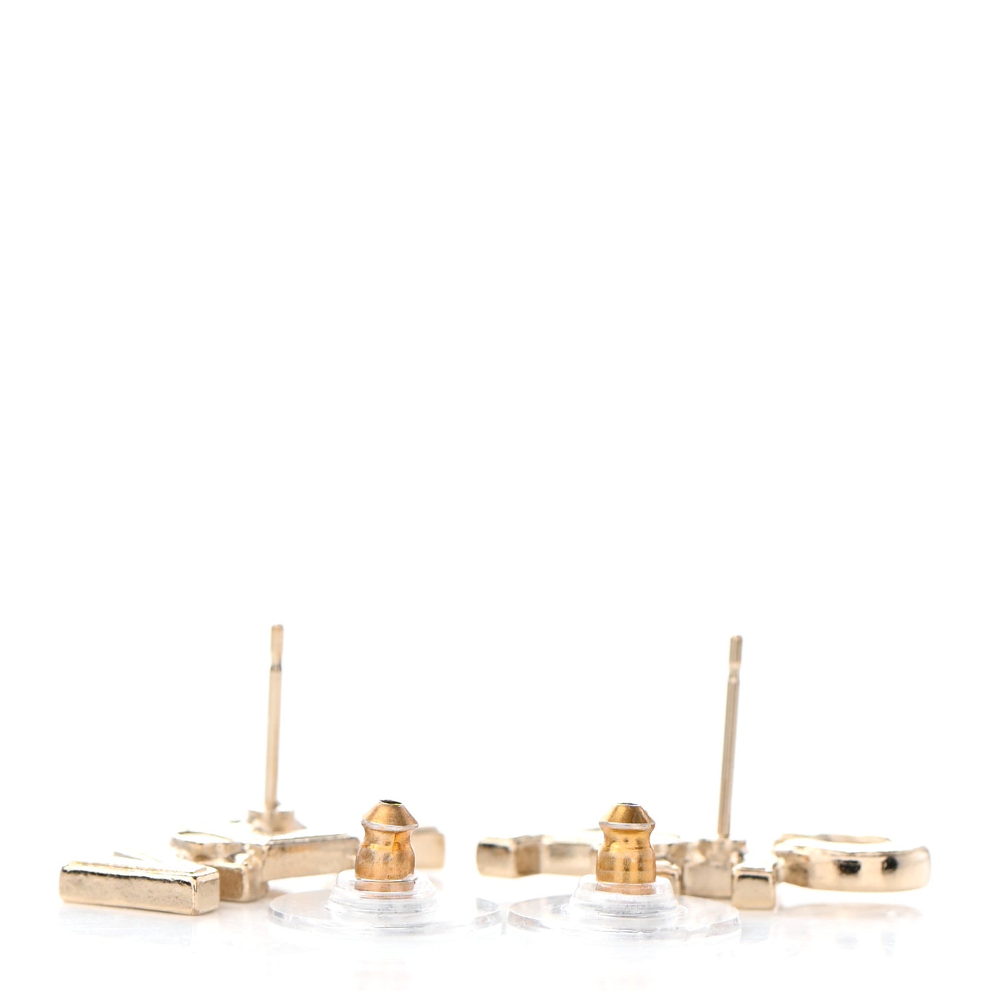 Crystal Pearl Signature Stud Earrings Gold