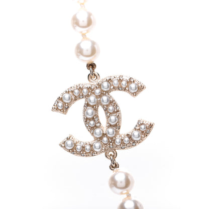 Chanel Pearl CC 100th Anniversary Necklace Light Gold 6 of 8