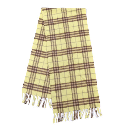 Burberry Cashmere Check Fringe Scarf Green 1 of 3