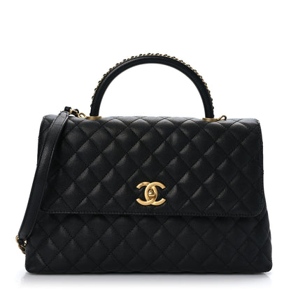 Chanel Caviar Quilted Medium Coco Chain Handle Flap Black 1 of 9