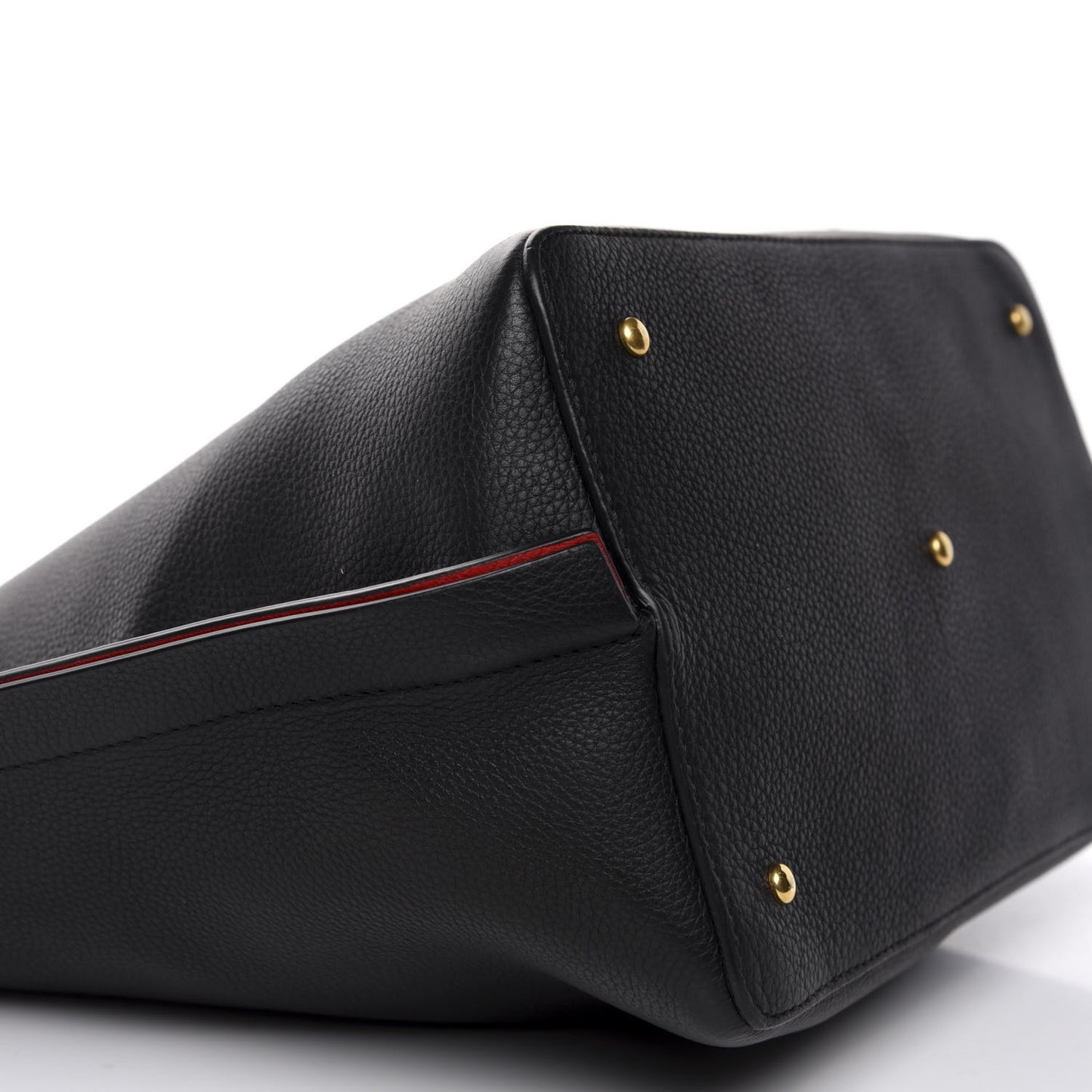 Grainy Calfskin Escape Hobo Bag Black