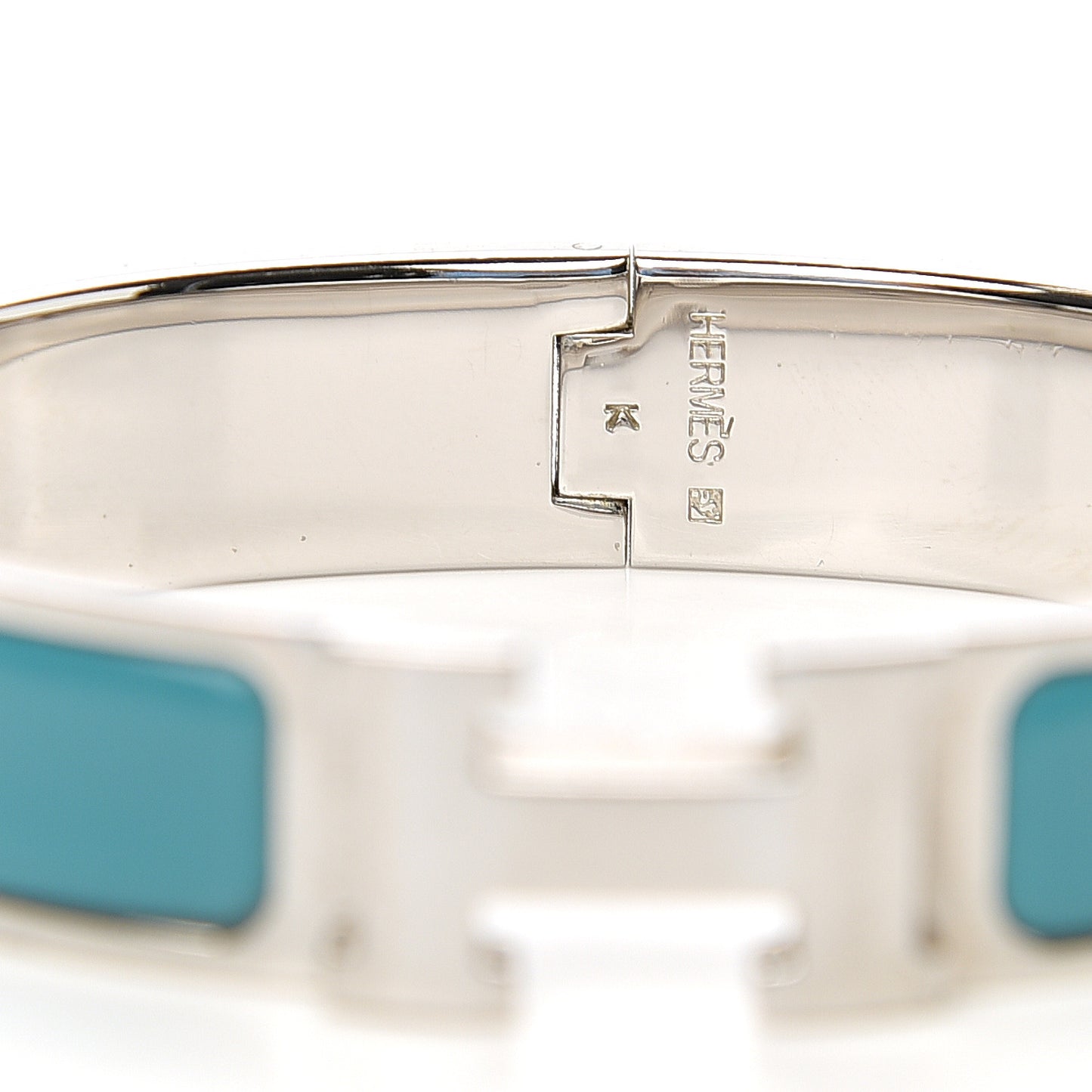 Enamel Narrow Clic Clac H Bracelet PM Bleu Canard