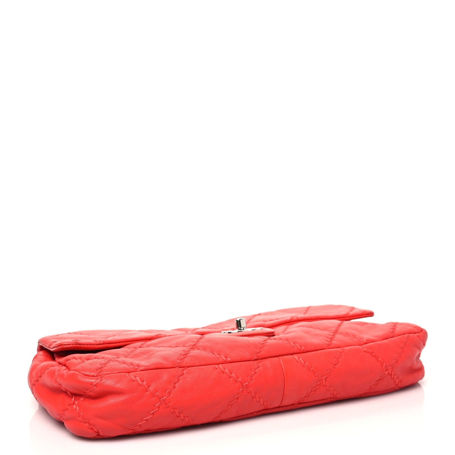 Chanel Calfskin Double Stitched Flap Red 3 of 9