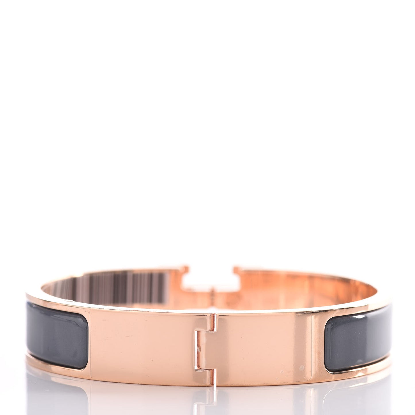 Enamel Narrow Clic Clac H Bracelet PM Ardoise