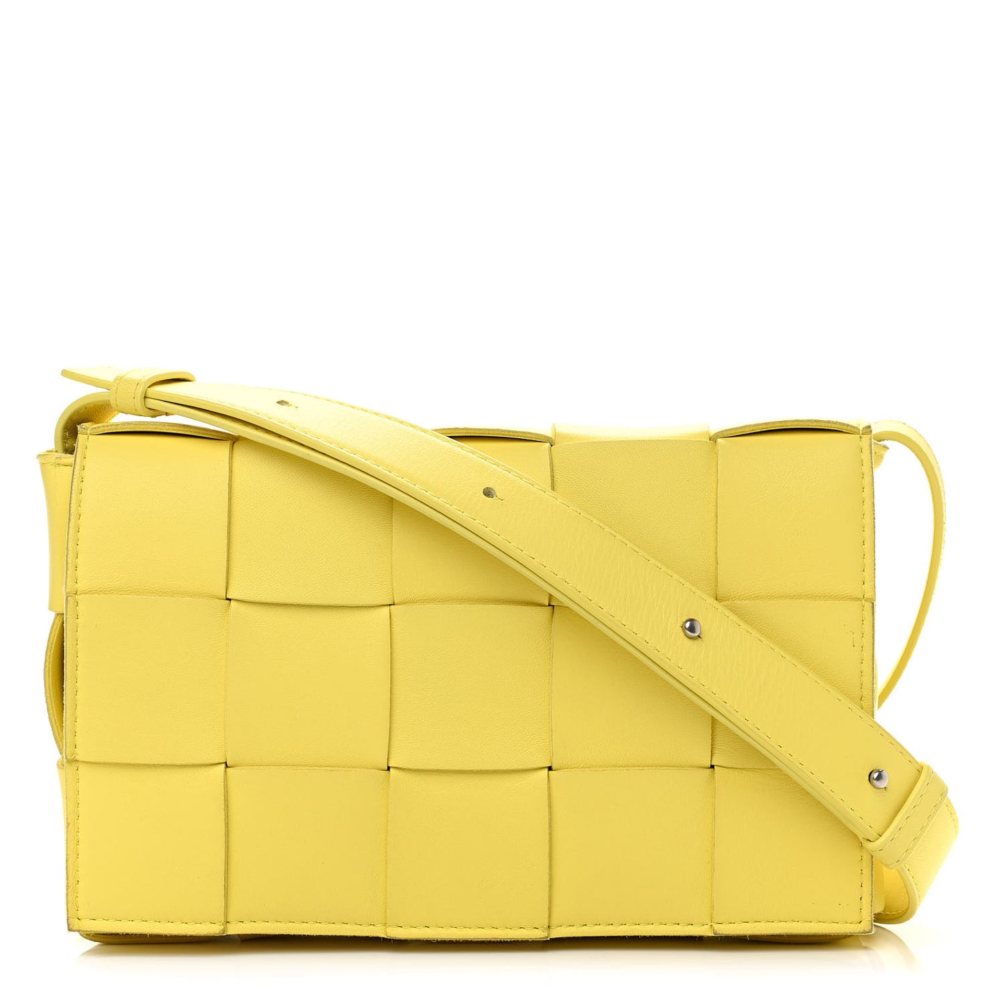 Nappa Maxi Intreccio Cassette Bag Lemonade