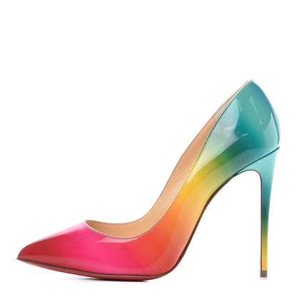 Christian Louboutin Patent Rainbow Pigalle Follies 100 Pumps 37 Multicolor 1 of 8
