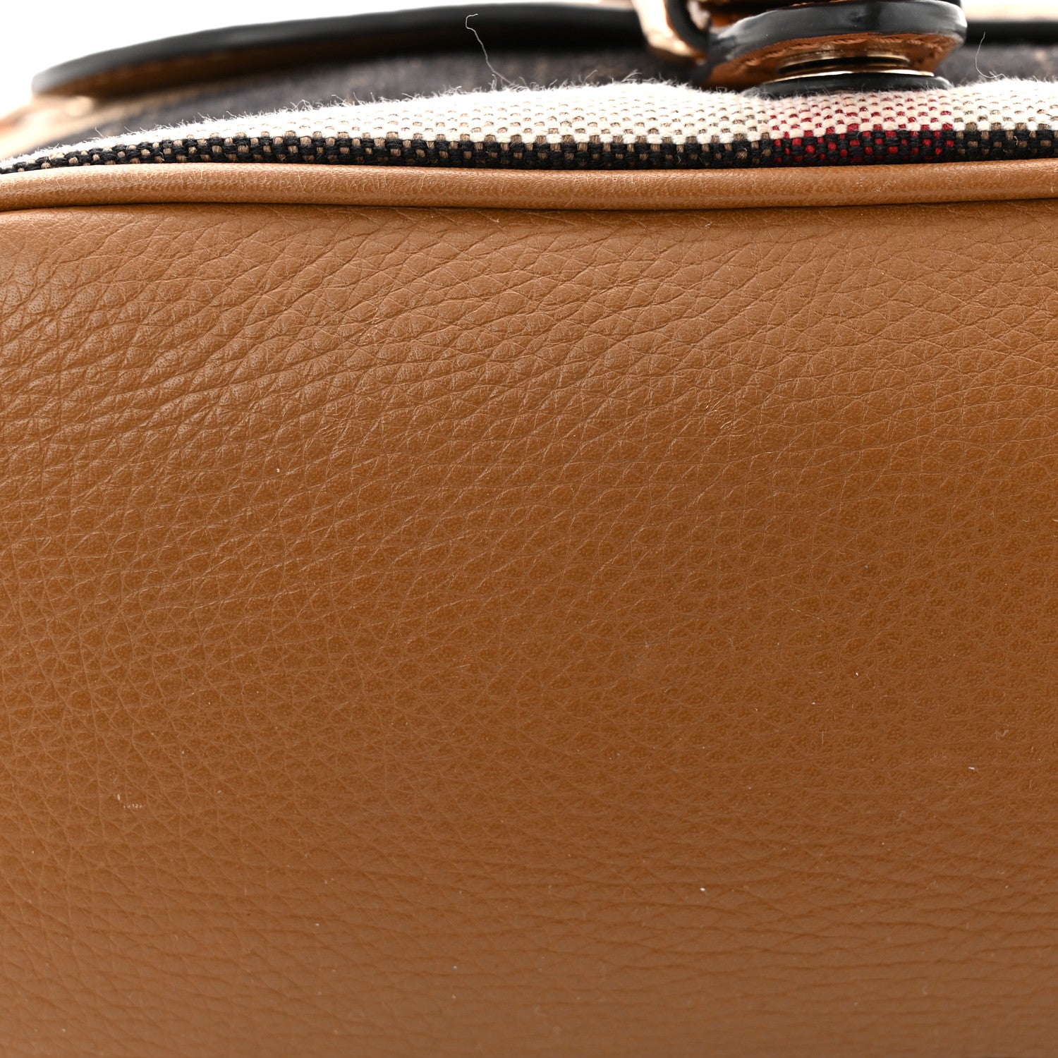 Burberry Mega Check Grainy Calfskin Small Gowan Messenger Bag Saddle Brown 17 of 17