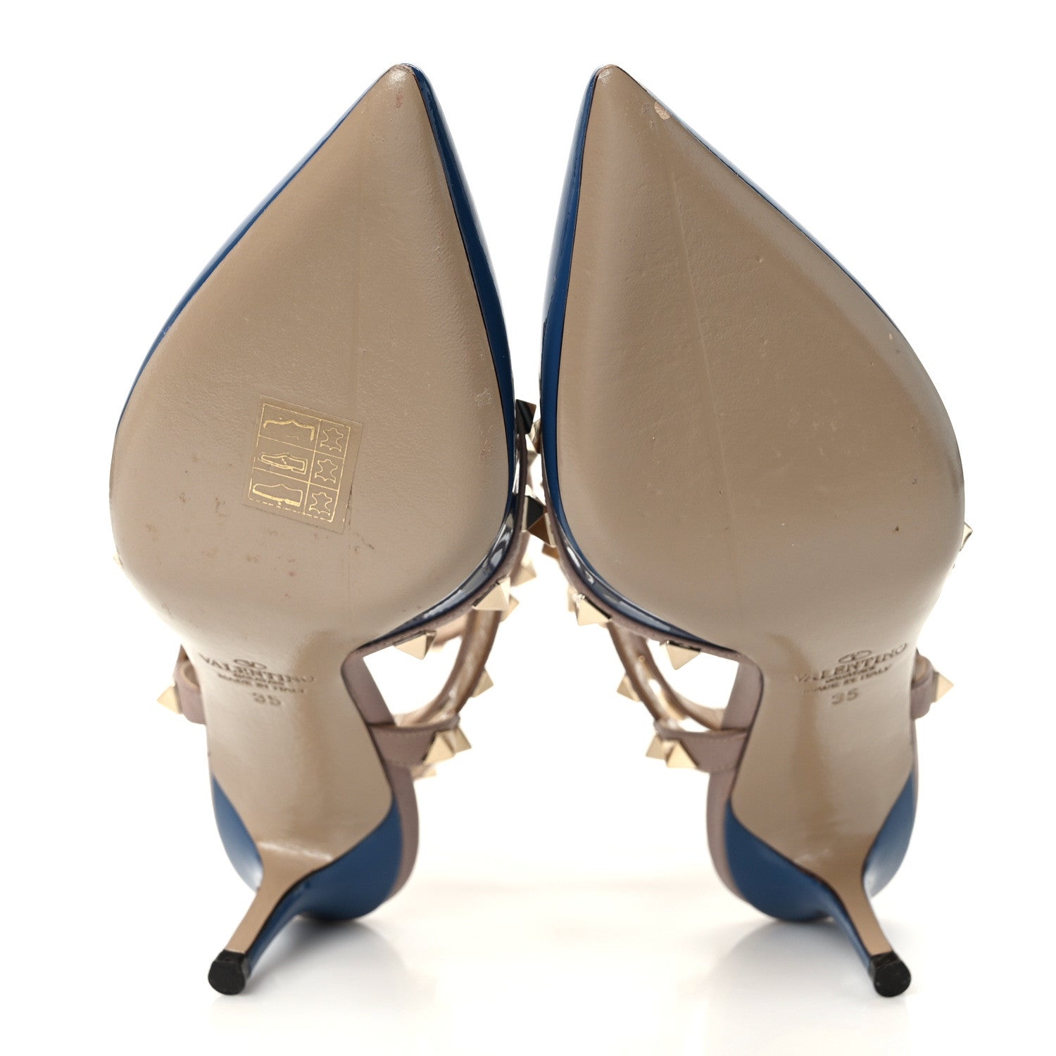 Valentino Garavani Patent Rockstud Ankle Strap 65mm Pumps 35 Indaco Poudre 5 of 8