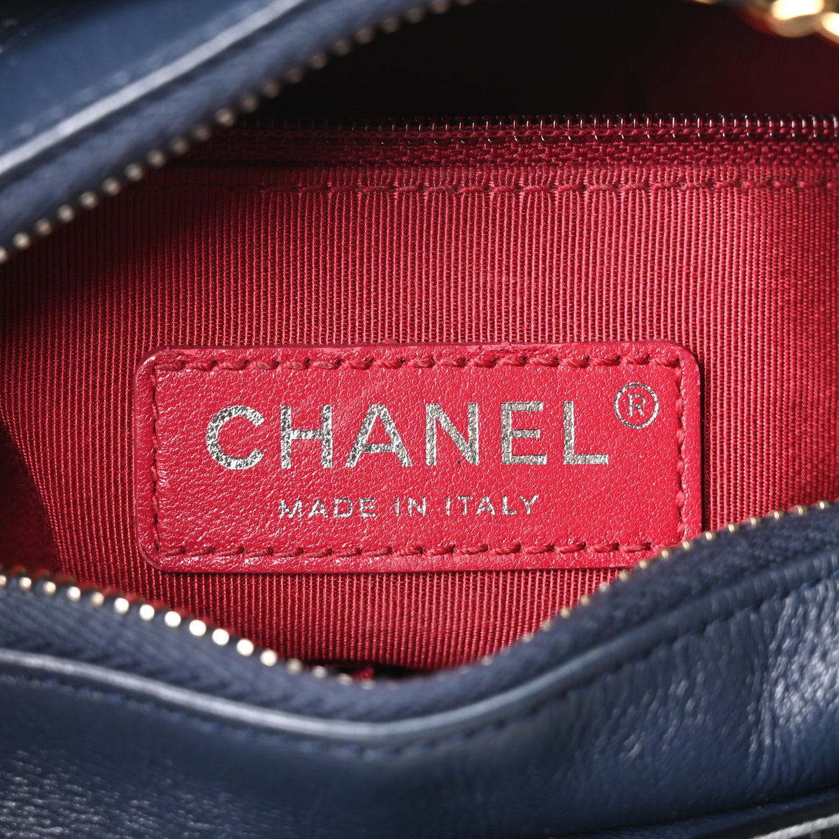 Aged Calfskin Quilted Small Gabrielle Hobo Navy Black