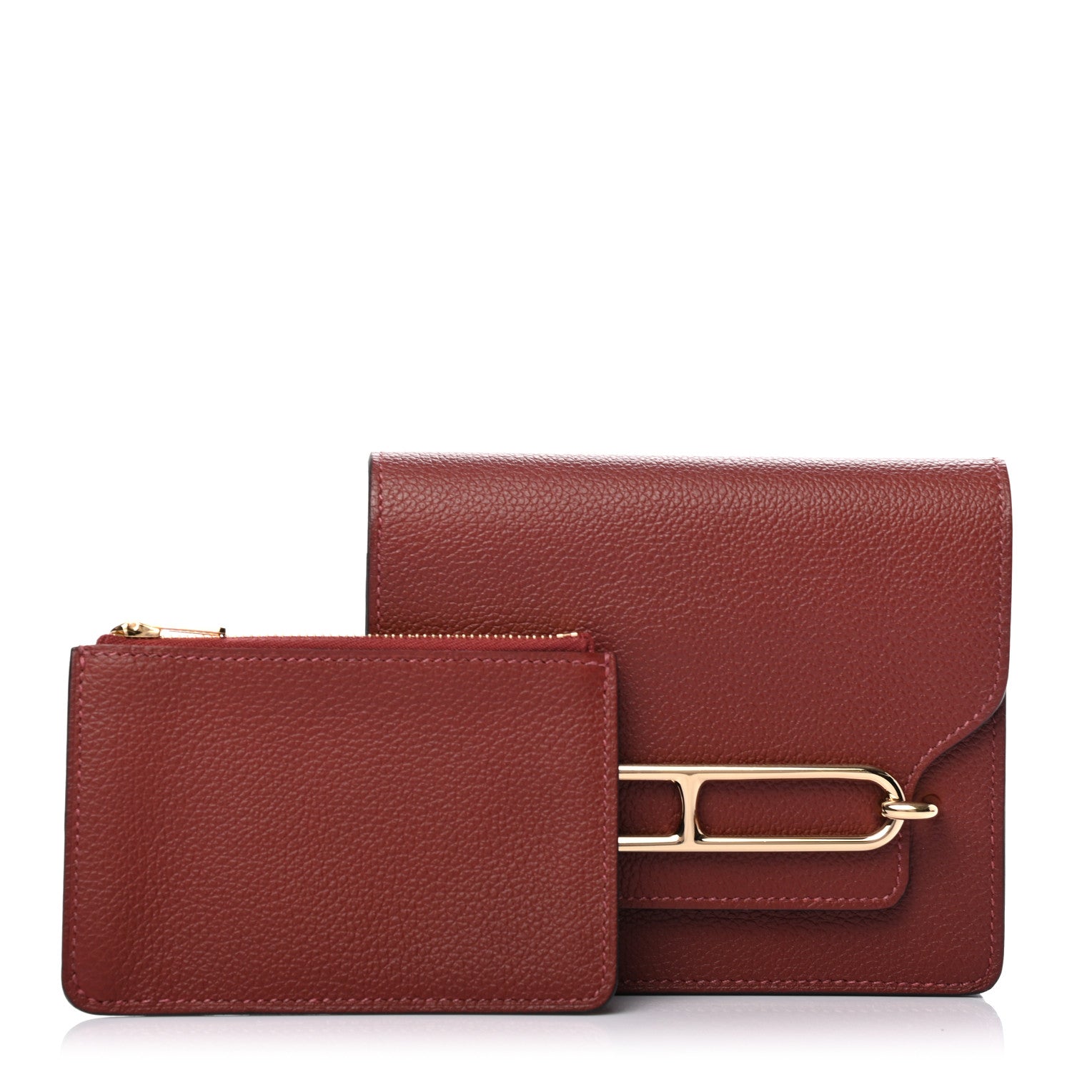 Hermes Evercolor Roulis Slim Wallet Rouge H 1 of 8