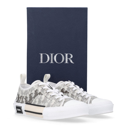 Christian Dior Technical Canvas Oblique Mens B23 Low Top Sneakers 42 White Black 11 of 11