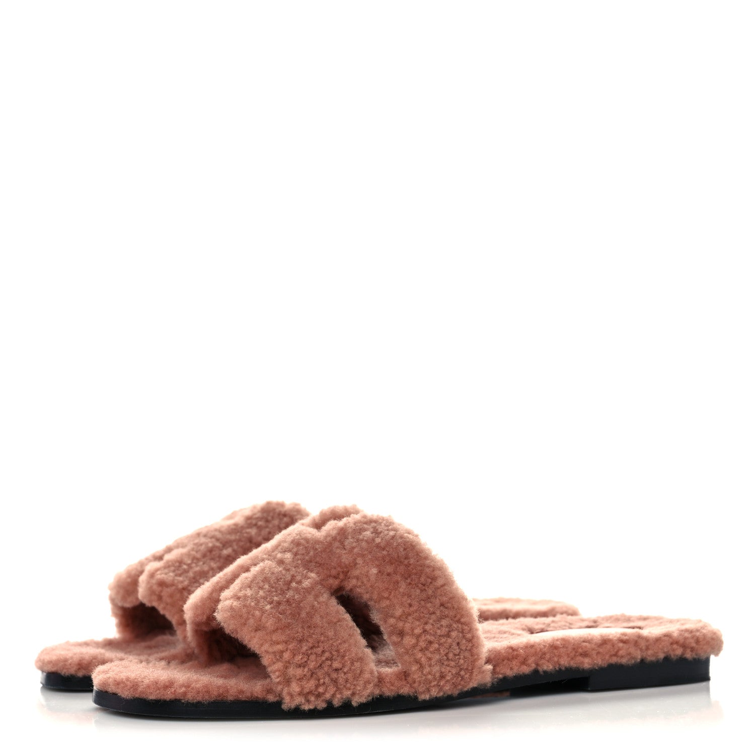 Hermes Woolskin Oran Sandals 40 Rose Aube 3 of 7