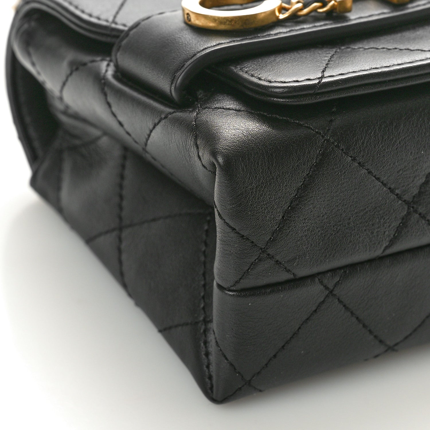 Chanel Calfskin Quilted Small Enchained Flap Black 8 of 9