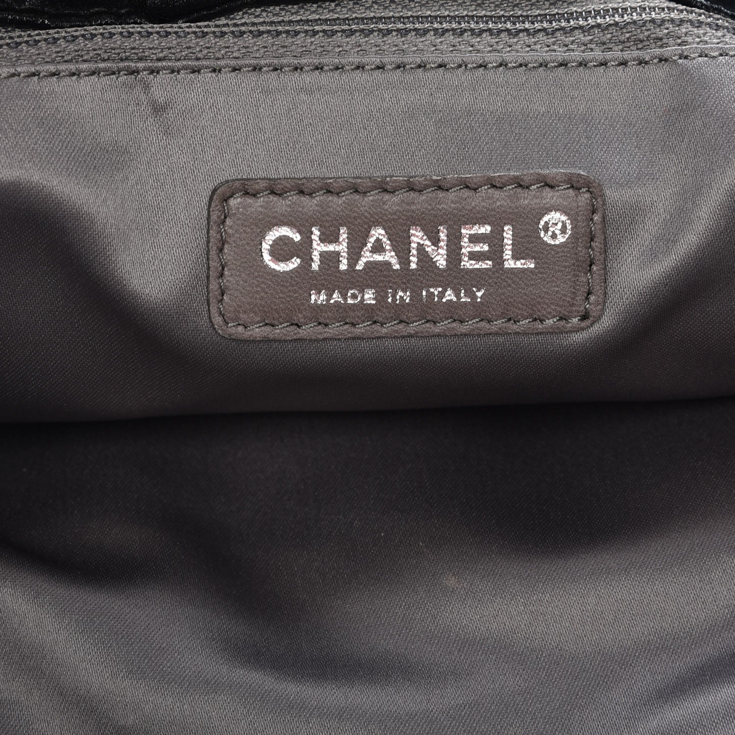 Chanel Crinkled Coated Canvas Large Le Marais Tote Black 6 of 7