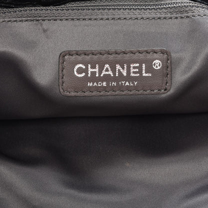 Chanel Crinkled Coated Canvas Large Le Marais Tote Black 6 of 7