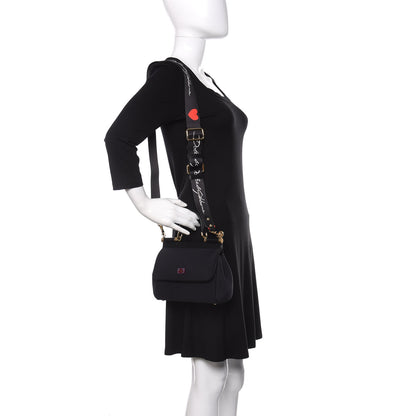 Dolce & Gabbana Neoprene Small Miss Sicily Satchel Black 2 of 9
