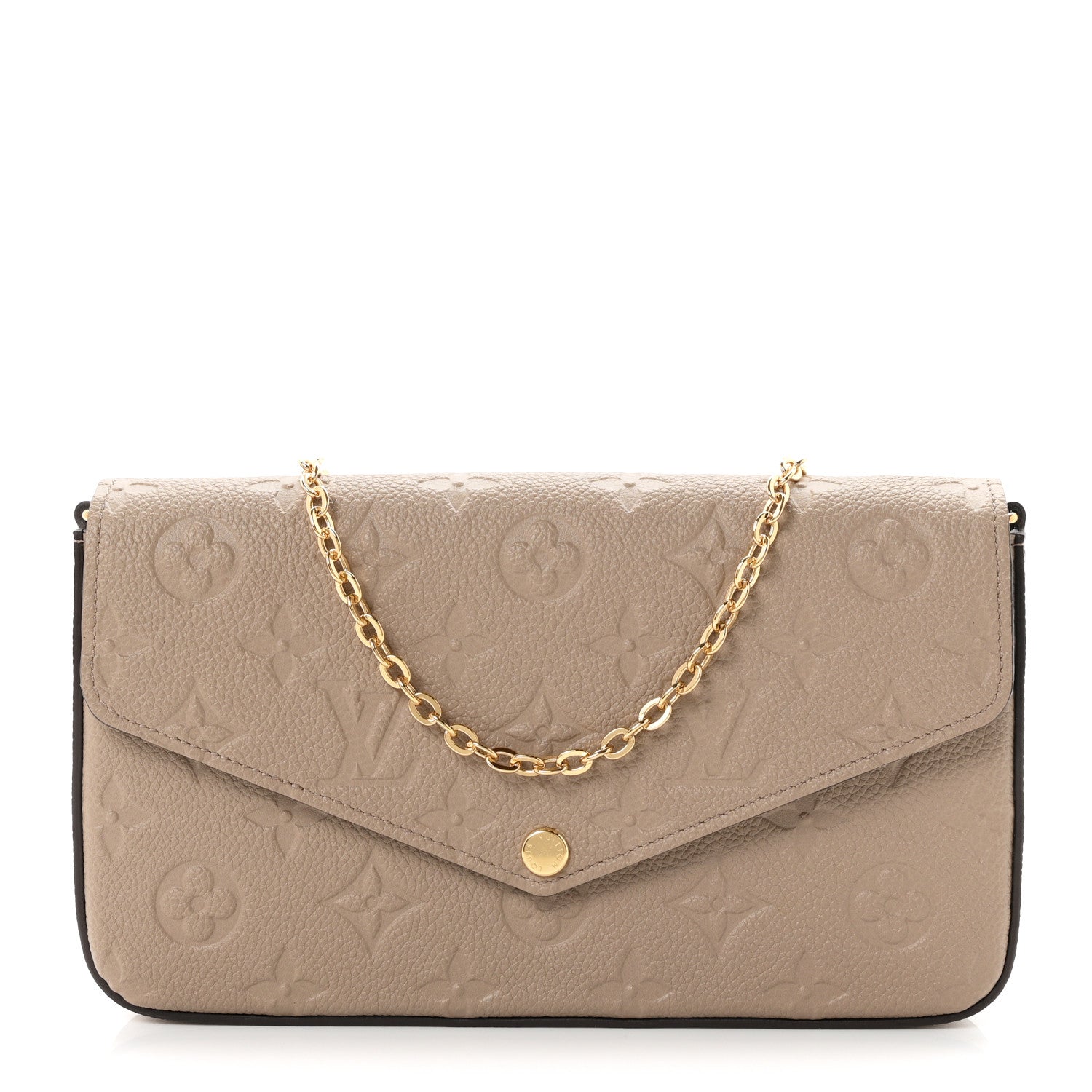 Louis Vuitton Empreinte Pochette Felicie Chain Wallet Tourterelle 1 of 10