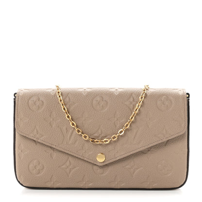 Louis Vuitton Empreinte Pochette Felicie Chain Wallet Tourterelle 1 of 10